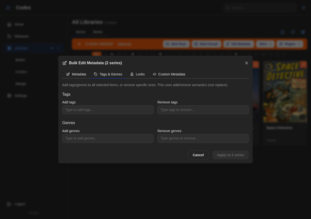 Bulk Metadata - Tags